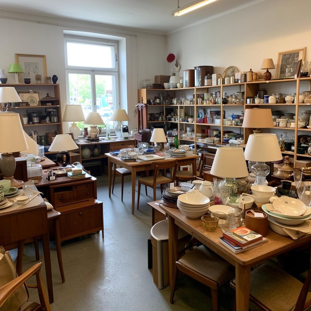 Waren landen in der Brocki